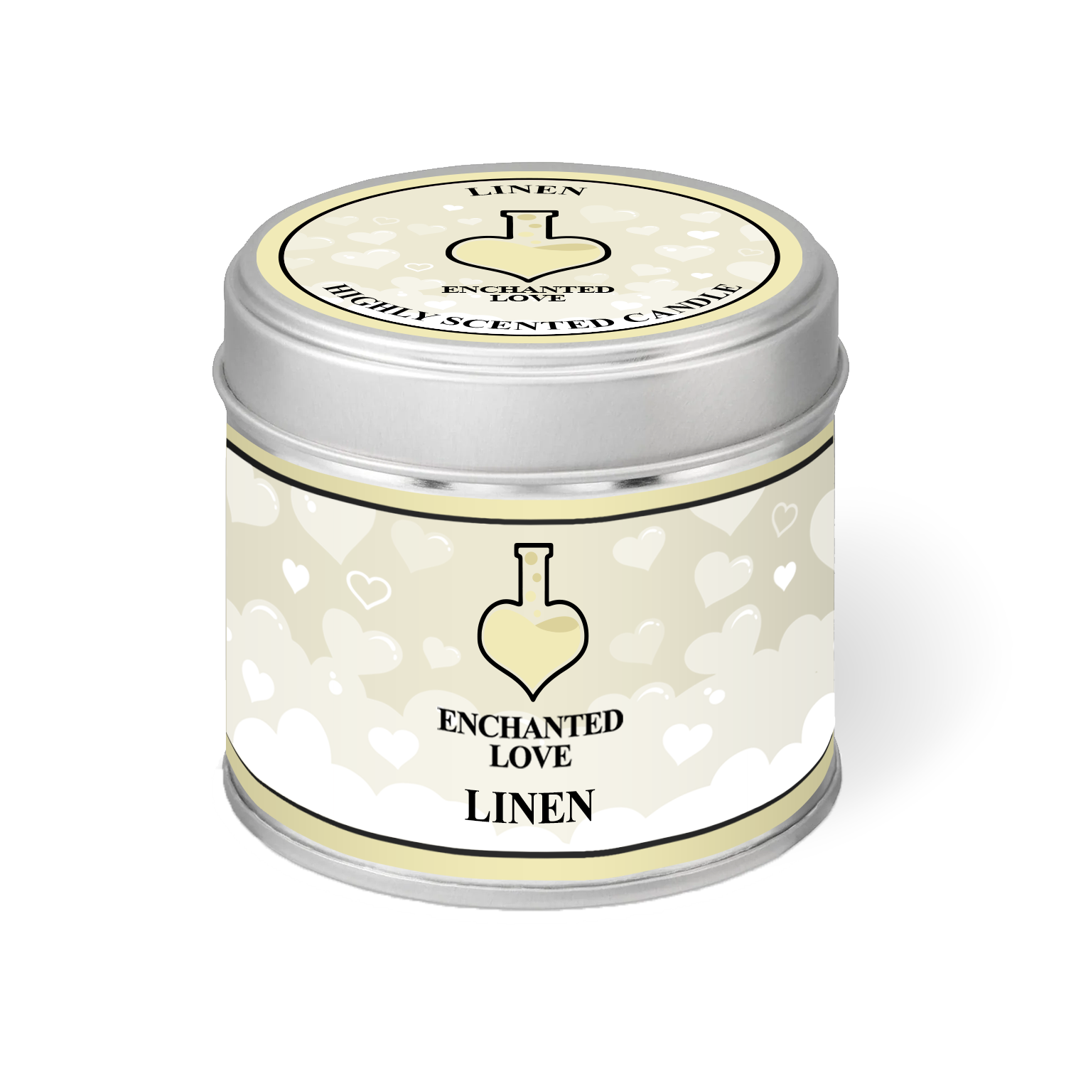 Linen Candle In A Tin