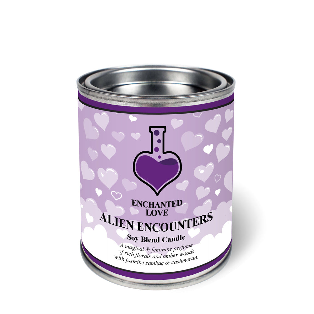 Alien Encounters Tin Candle