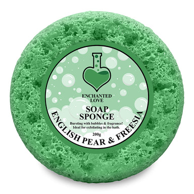 English Pear & Freesia Soap Sponge | Enchanted Love